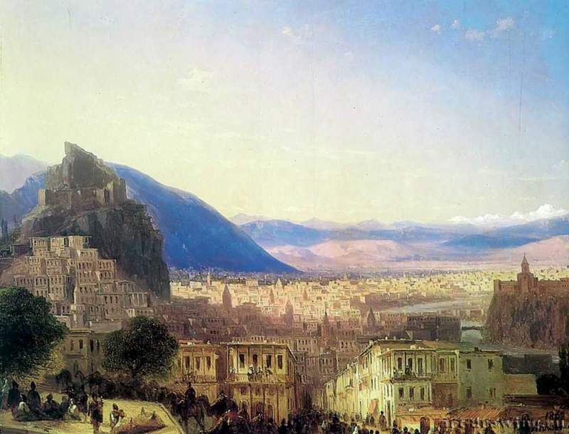 Вид на Тифлис. 1868 - View of Tiflis. 1868
36 х 47 смХолст, маслоРомантизм, реализмРоссияТбилиси. Государственный музей искусств Грузии